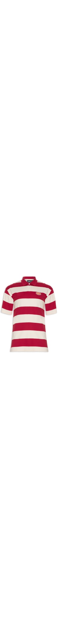 Polo Unissex Striped Revival - Vermelho