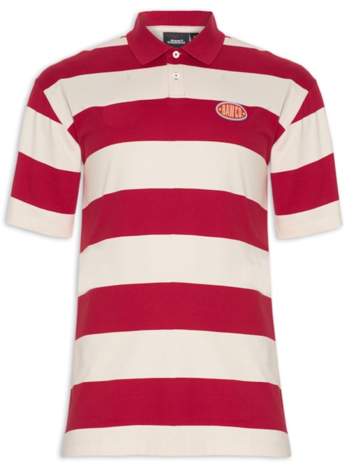Polo Unissex Striped Revival – Vermelho