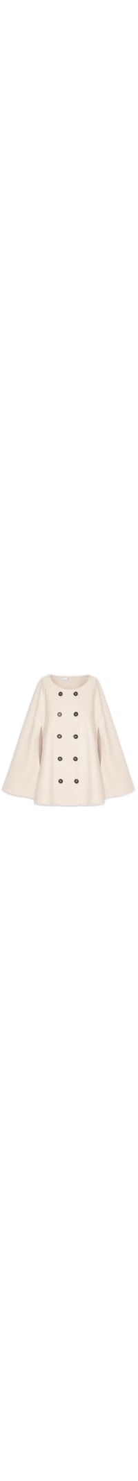 Poncho Feminino Amplo Com Botões Frontais - Bege
