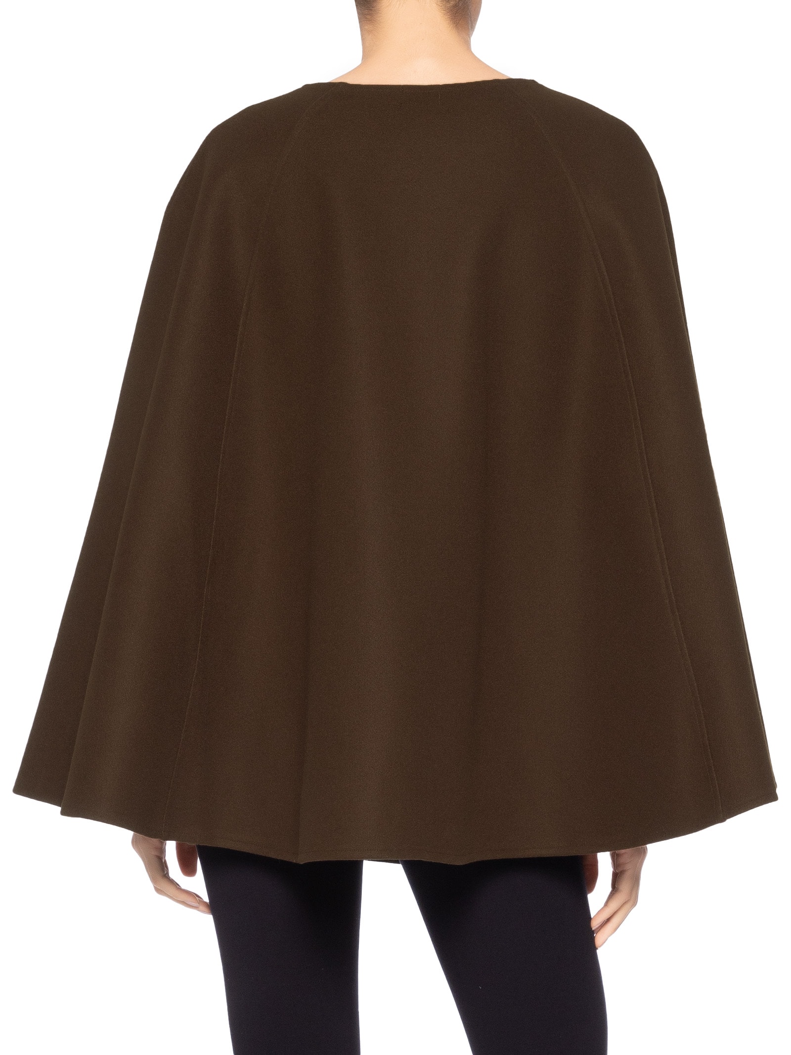Poncho Feminino Amplo Com Botões Frontais Marrom '2Essential