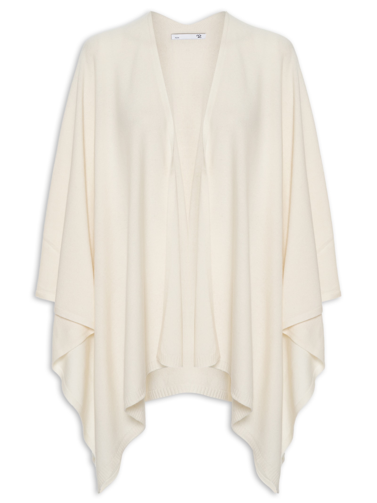 Poncho Feminino Blend De Lã E Cashmere Off White '2Essential