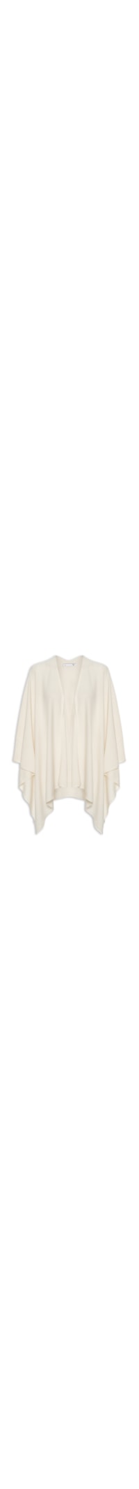 Poncho Feminino Blend De Lã E Cashmere - Off White