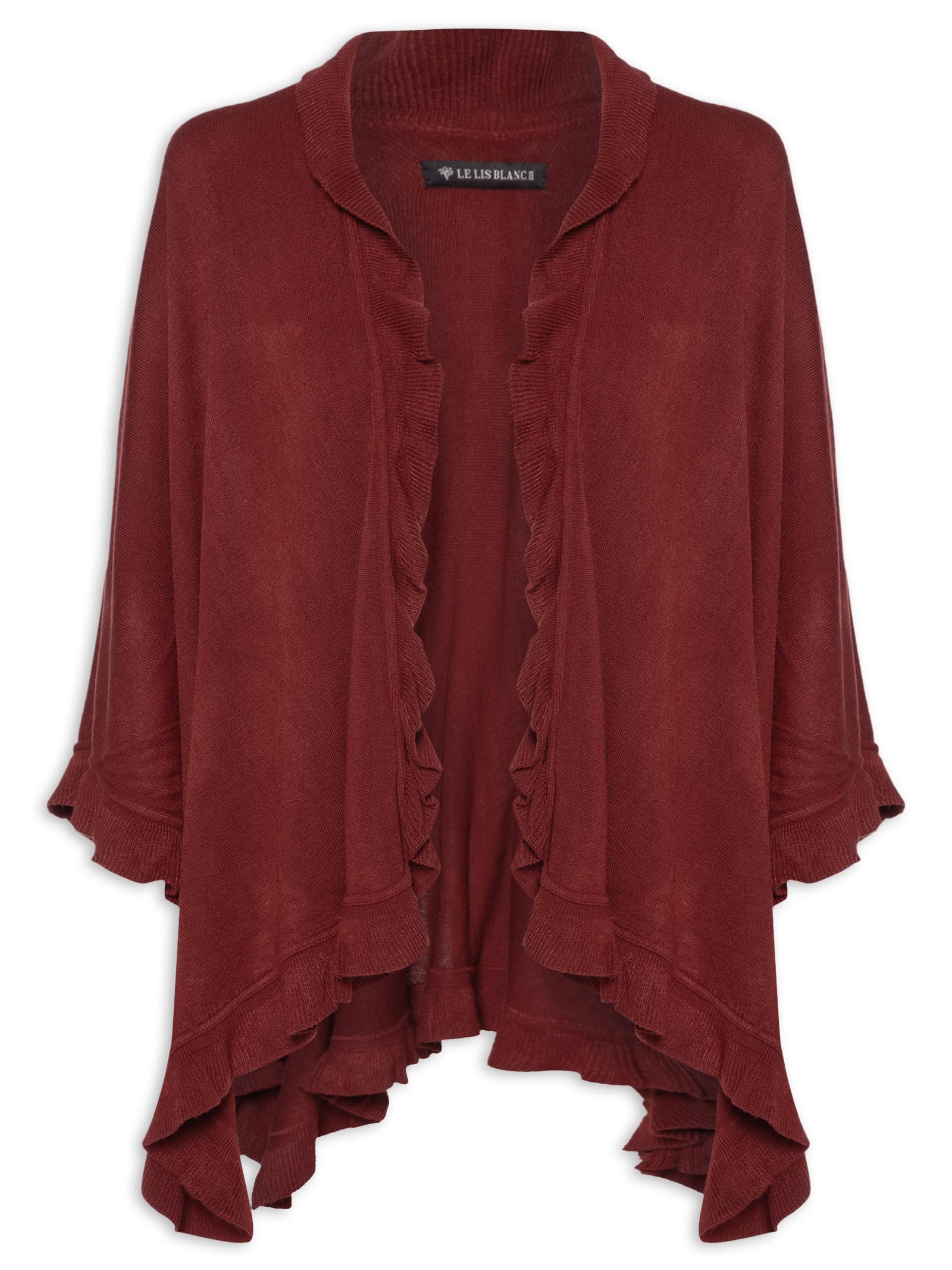 Poncho Feminino Macris Vermelho Le Lis