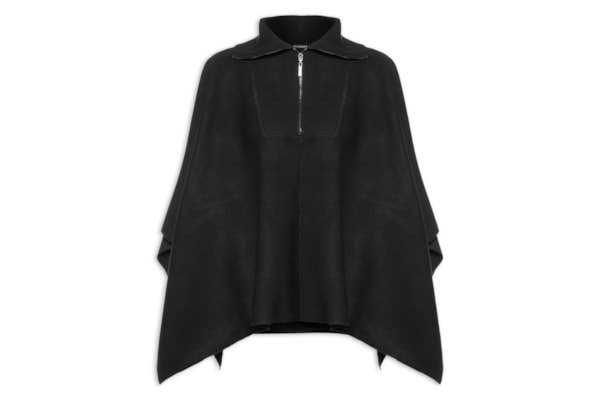Poncho Feminino Paola - Preto