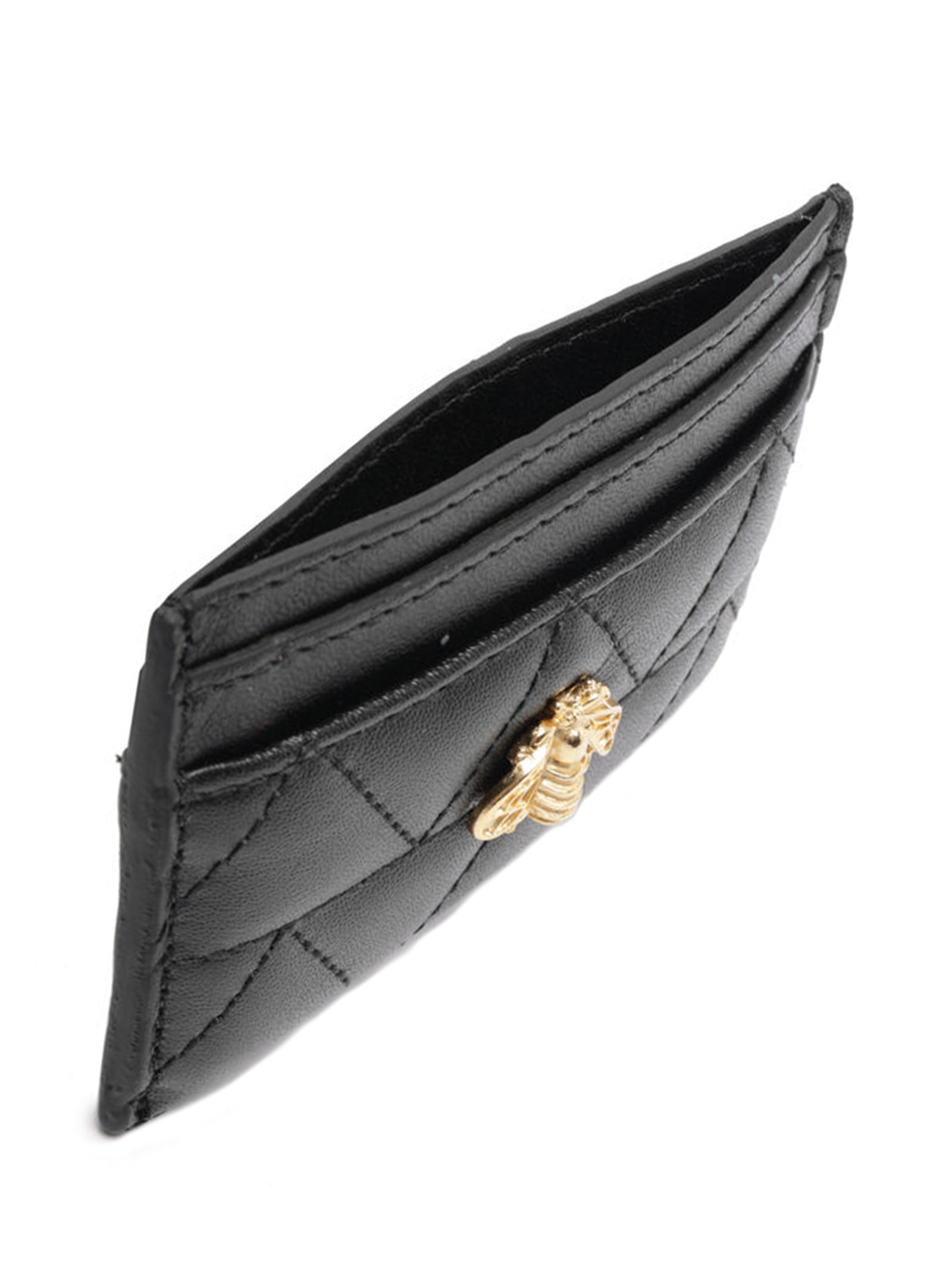 Porta Cartões Believe Couro Matelassê Preto Schutz