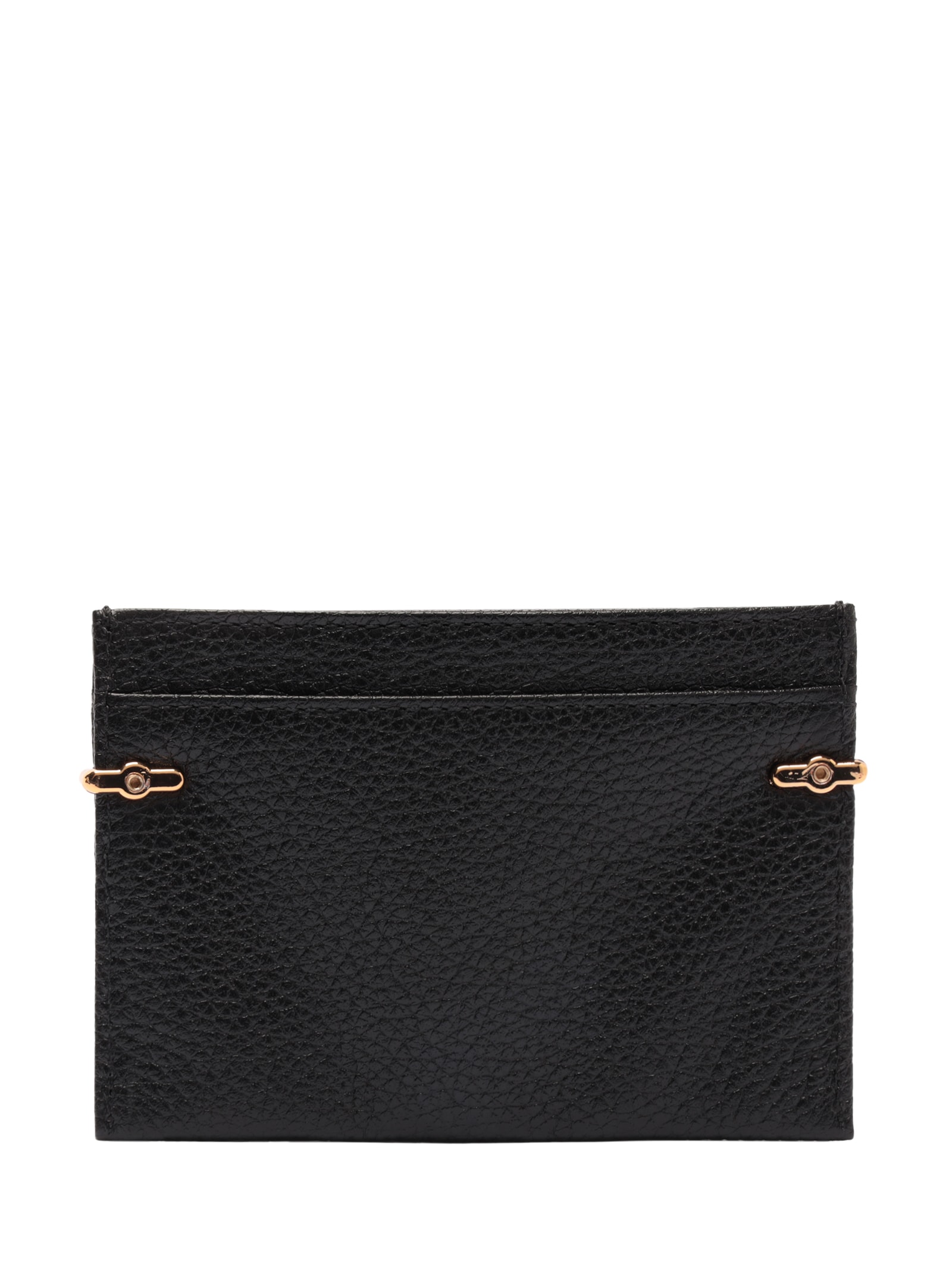 Porta-Cartões Feminino Couro Metais Preto Arezzo