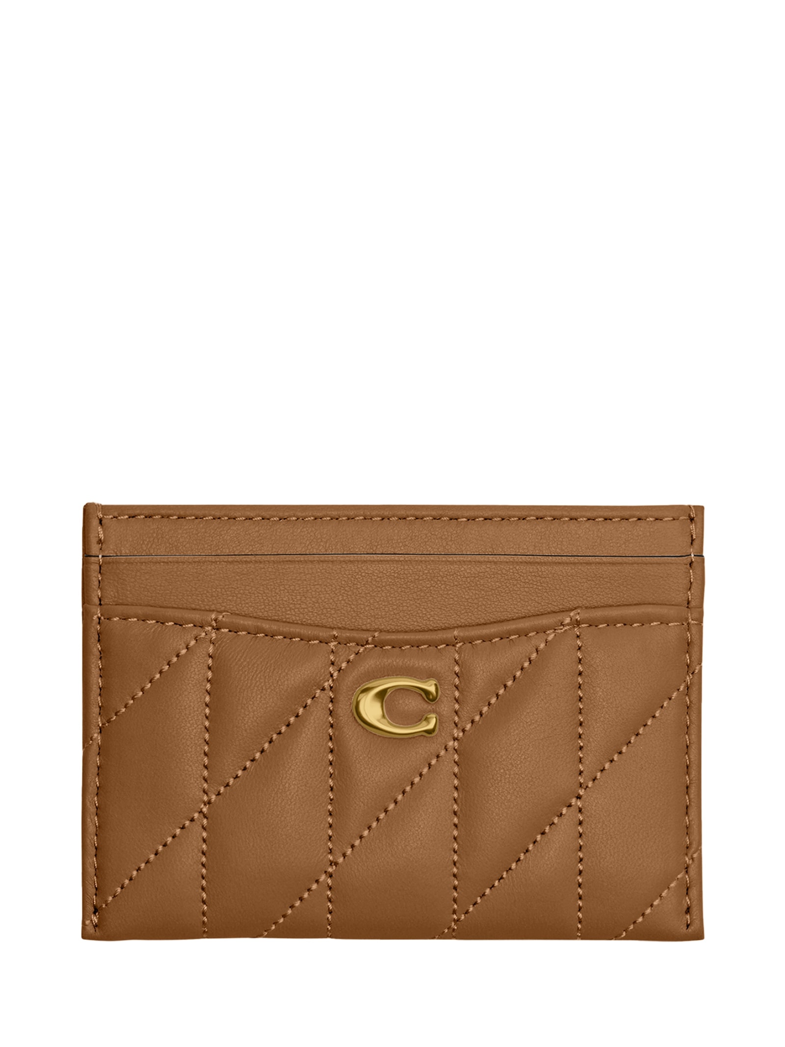Porta Cartões Feminino Essential Pillow Quilting Marrom Coach