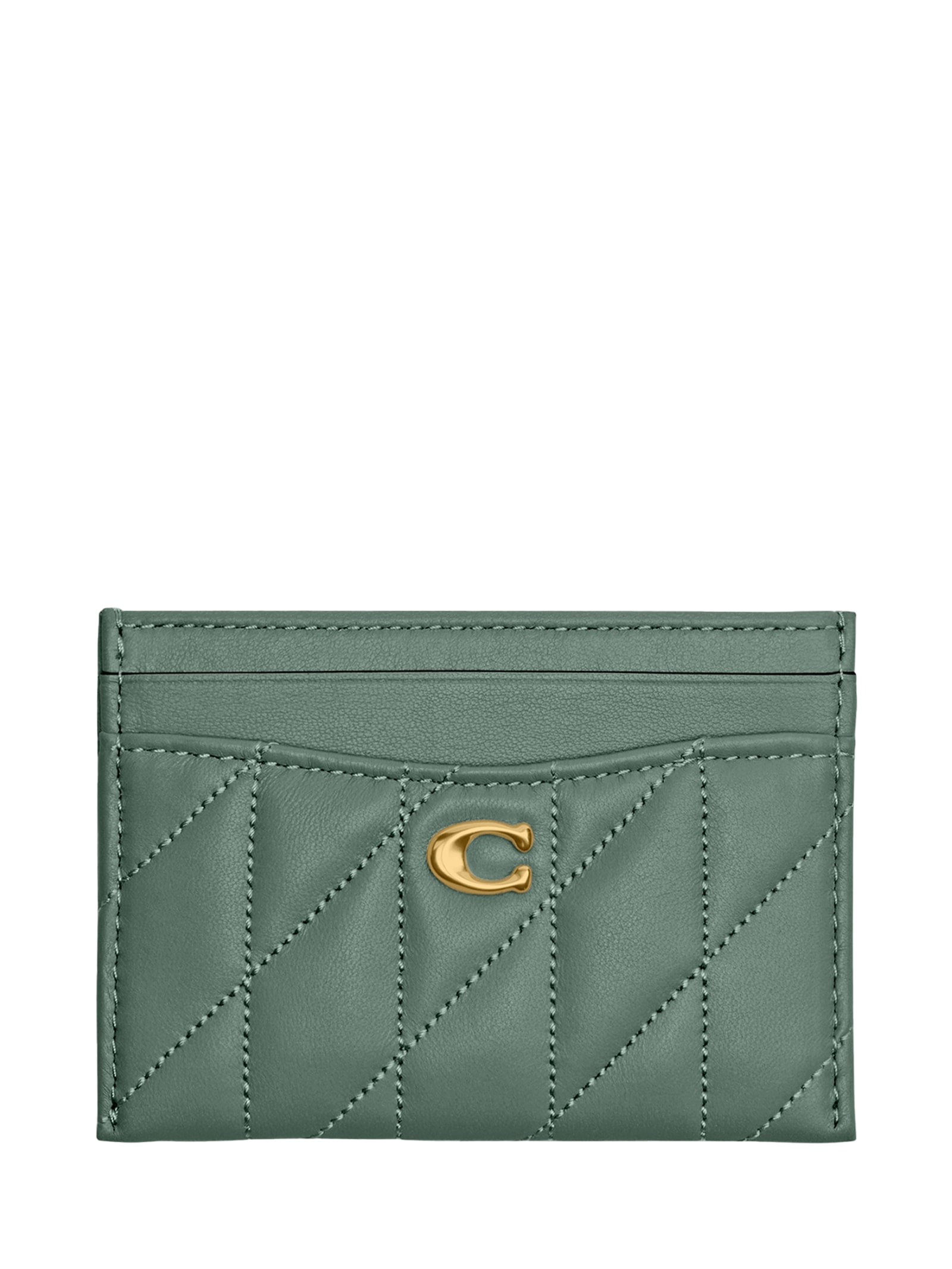 Porta Cartões Feminino Essential Pillow Quilting Verde Coach