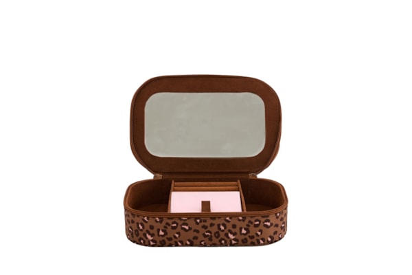 Porta Joia Feminino Onça Bandana Caramelo - Animal Print