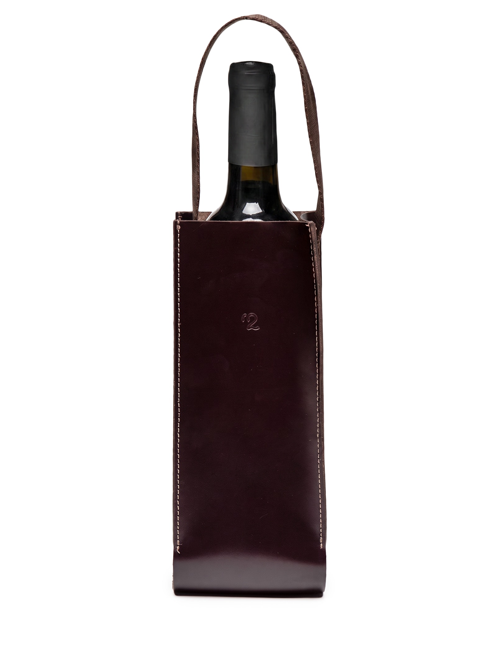 Porta Vinho Ou Espumante Masculino Unitário Em Couro – Marrom '2 Essential