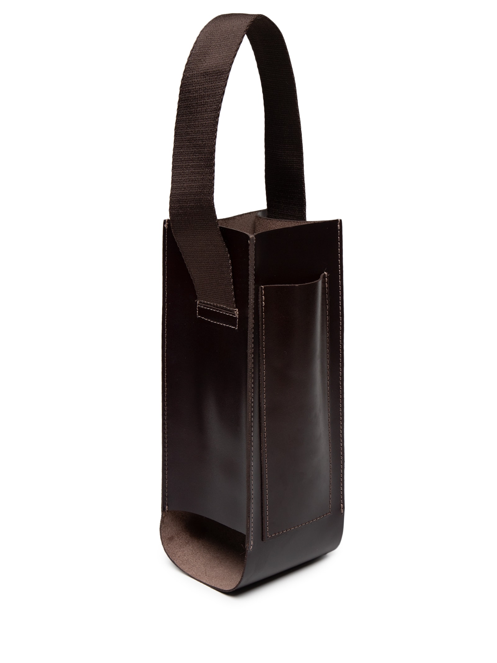 Porta Vinho Ou Espumante Masculino Unitário Em Couro – Marrom '2 Essential