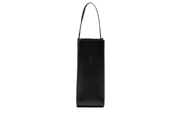 Porta Vinho Ou Espumante Masculino Unitário Em Couro – Preto