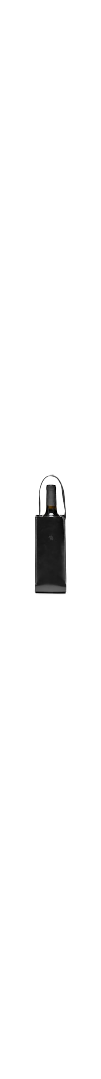 Porta Vinho Ou Espumante Masculino Unitário Em Couro – Preto