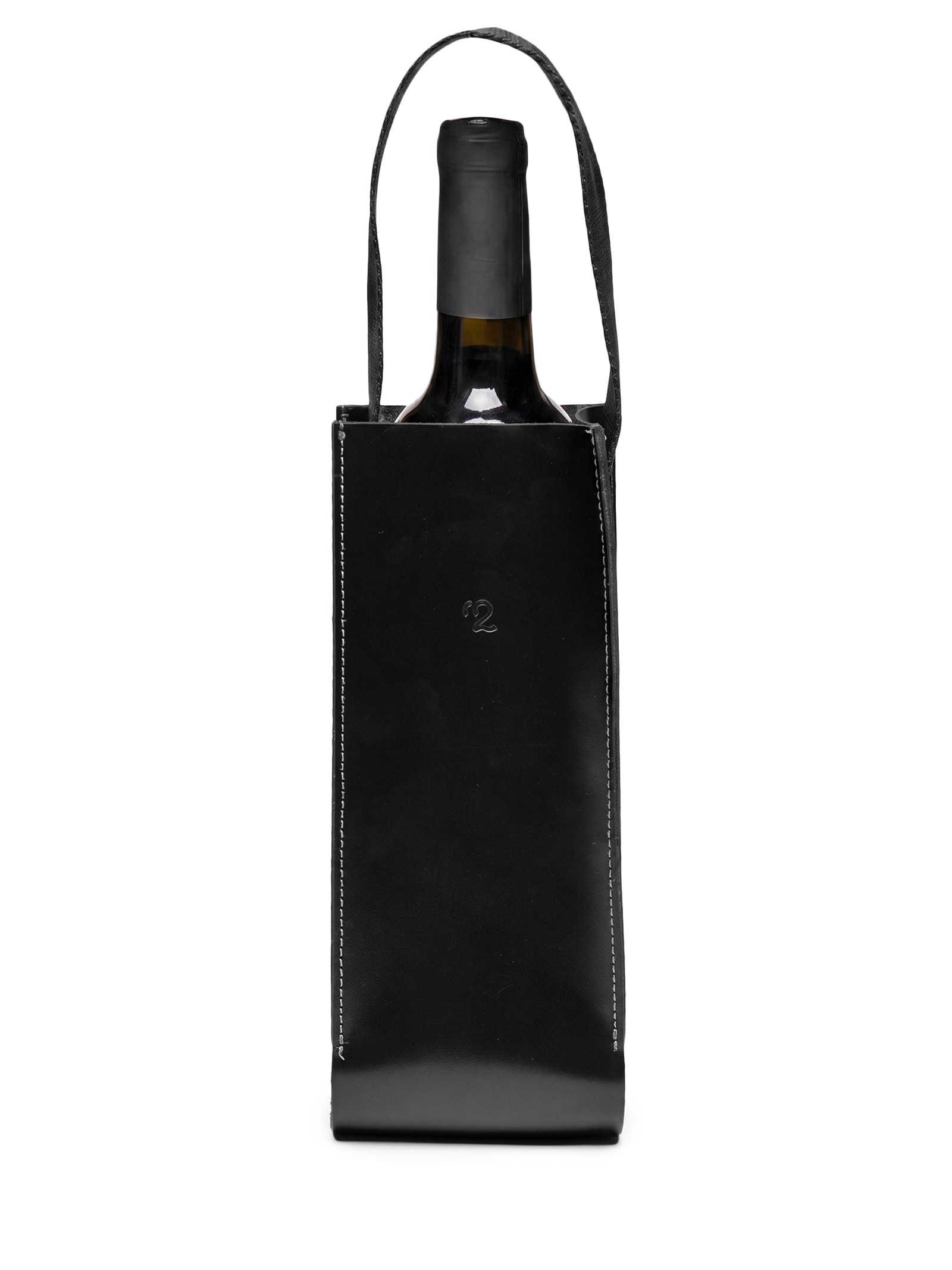 Porta Vinho Ou Espumante Masculino Unitário Em Couro – Preto '2 Essential