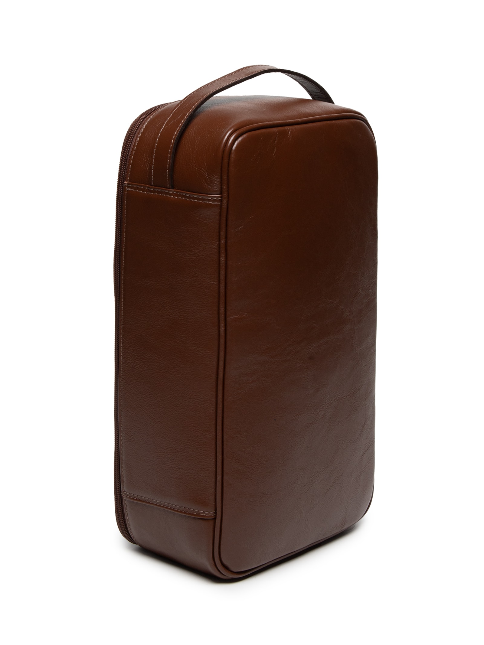 Porta VInhos Em Couro Legítimo Marrom '2 Essential