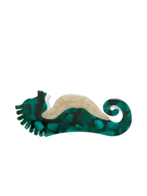 Presilha De Cabelo Feminina Cavalo Marinho - Verde