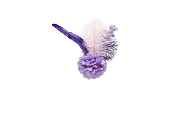 Presilha Feminina Carnaval Penas E Flor - Roxo