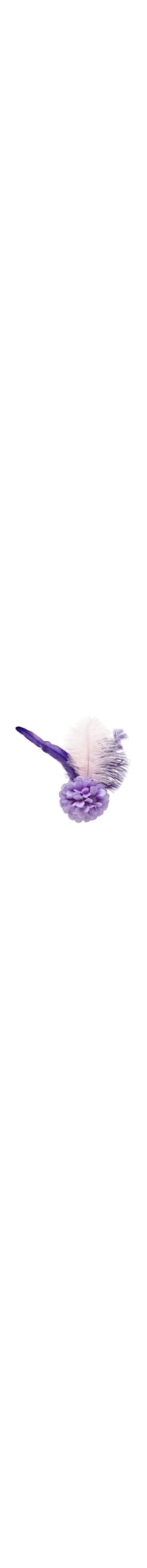 Presilha Feminina Carnaval Penas E Flor - Roxo