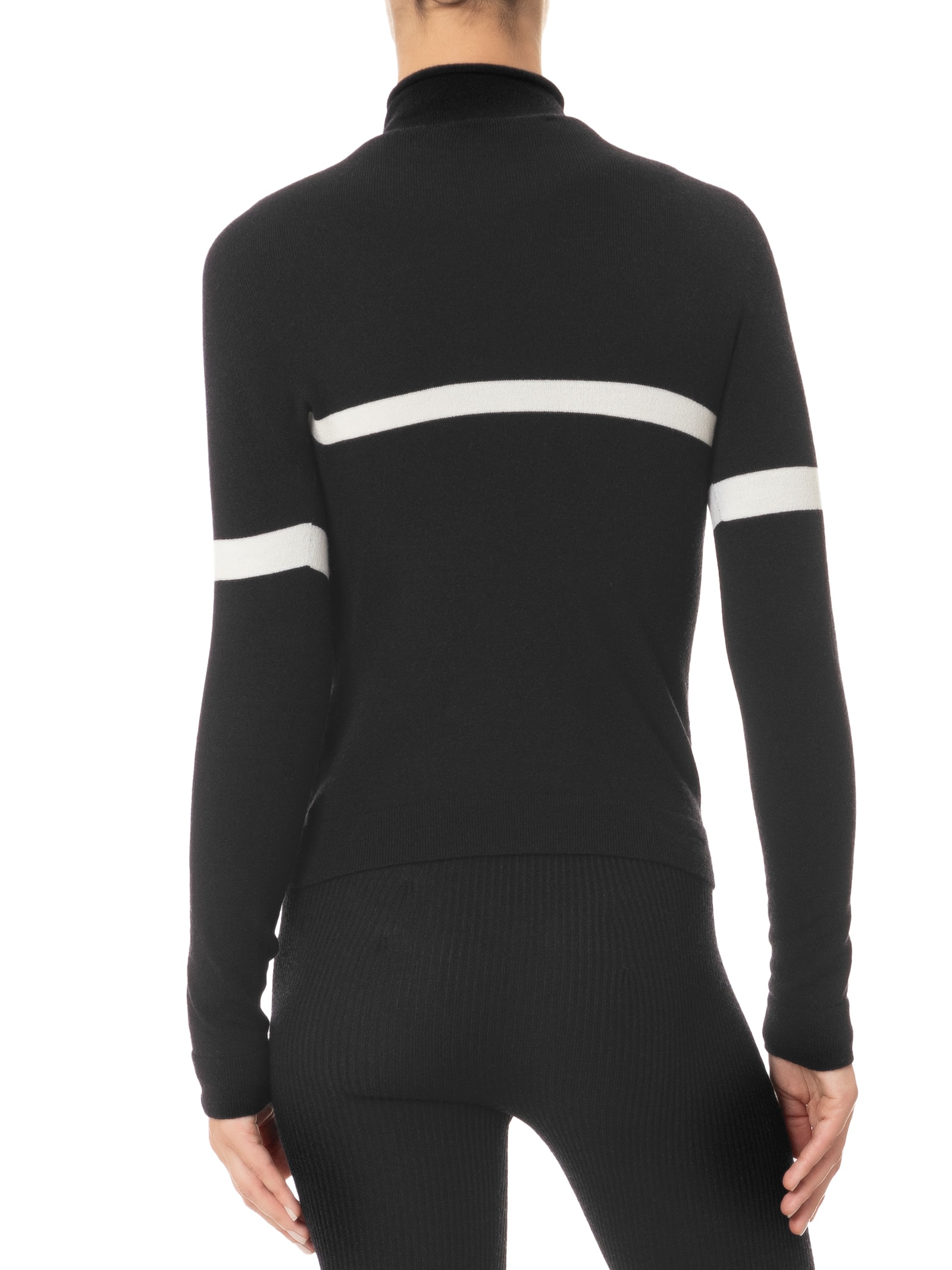 Anselmi - Pullover Feminino Floco de Neve em Lã Merino - Preto