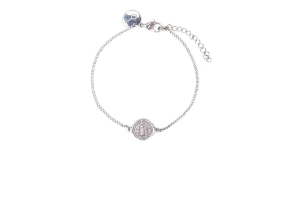 Pulseira Amuleto Silver em aço - Prata