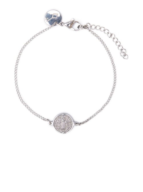 Pulseira Amuleto Silver em aço – Prata