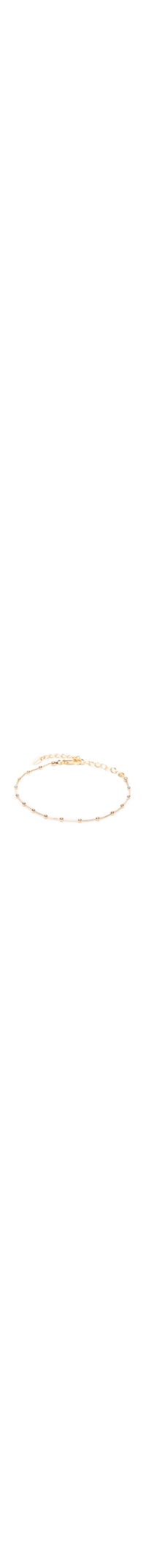 Pulseira Feminina Bolinhas Fina - Dourado