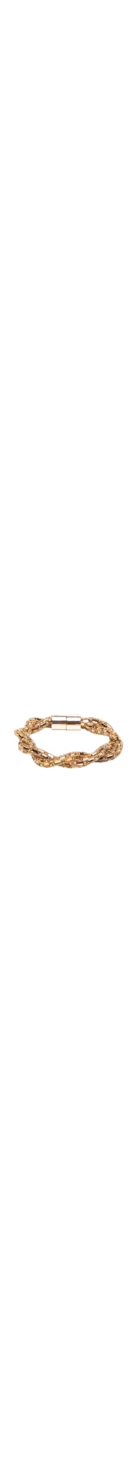 Pulseira Feminina Cravejada Entrelaçada - Dourado