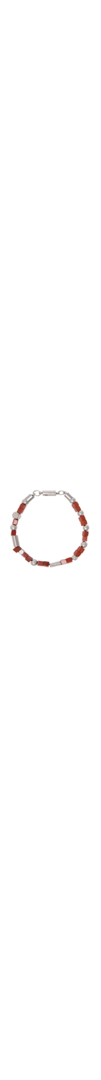 Pulseira Masculina Borman De Pedra Natural - Vermelho