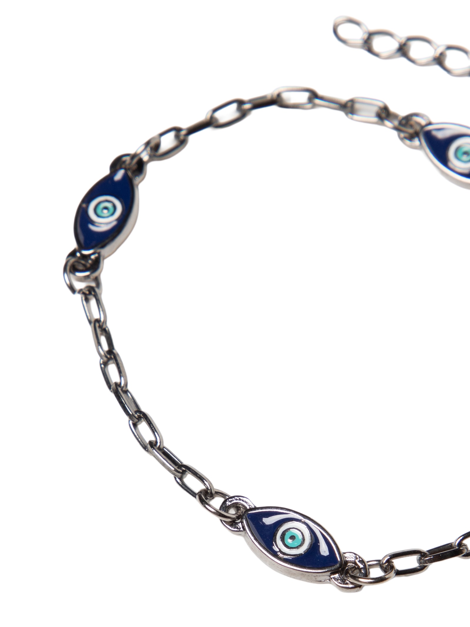 Pulseira Masculina Corrente Olho Grego Cinza Sergio K