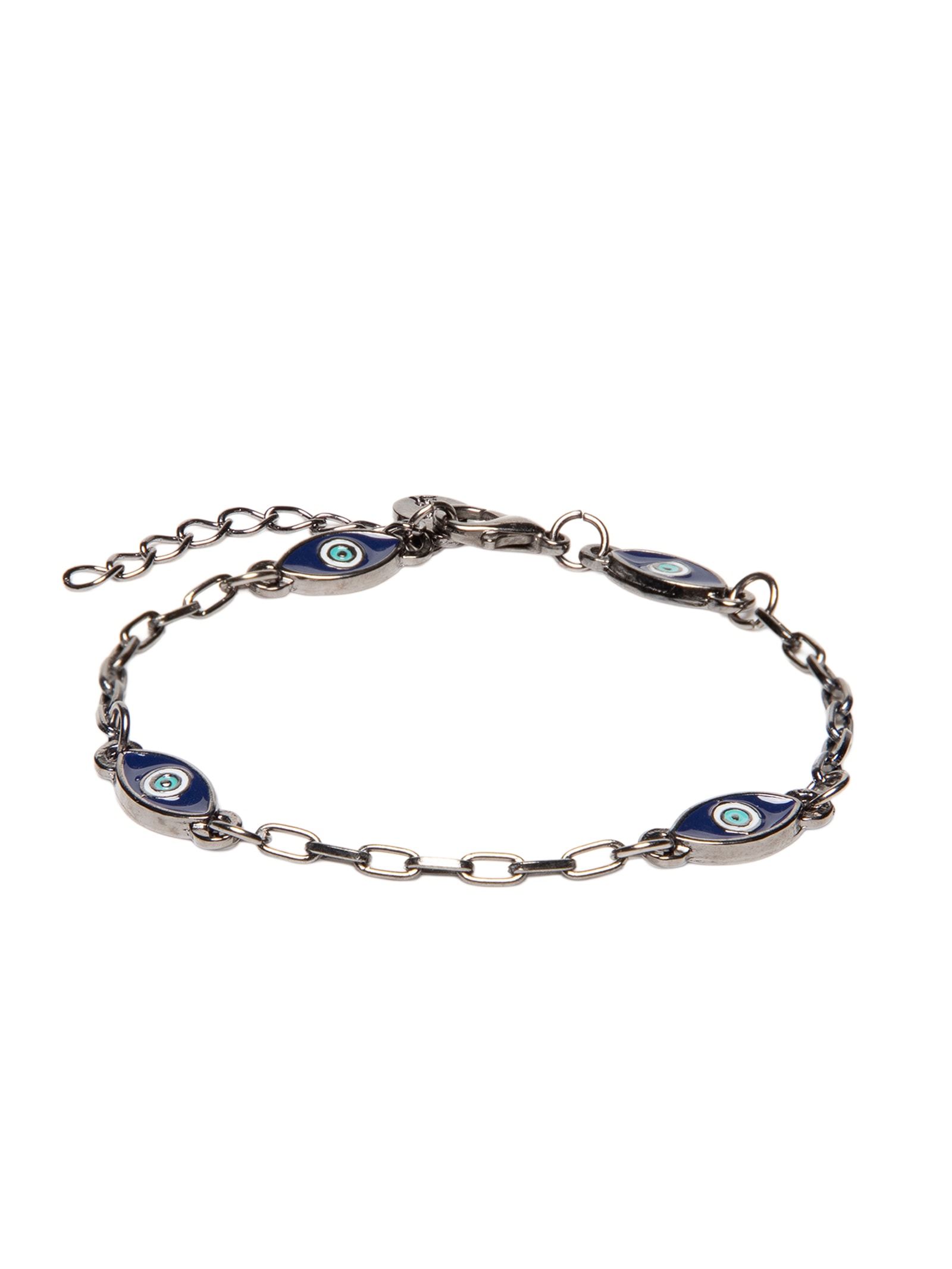 Pulseira Masculina Corrente Olho Grego Cinza Sergio K