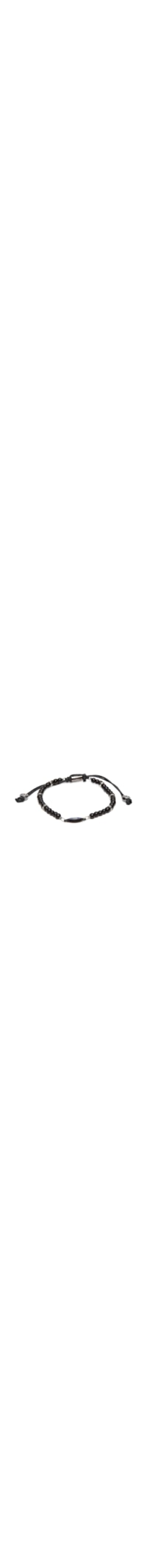 Pulseira Masculina em Pedra Ônix e Olho Grego - Preto