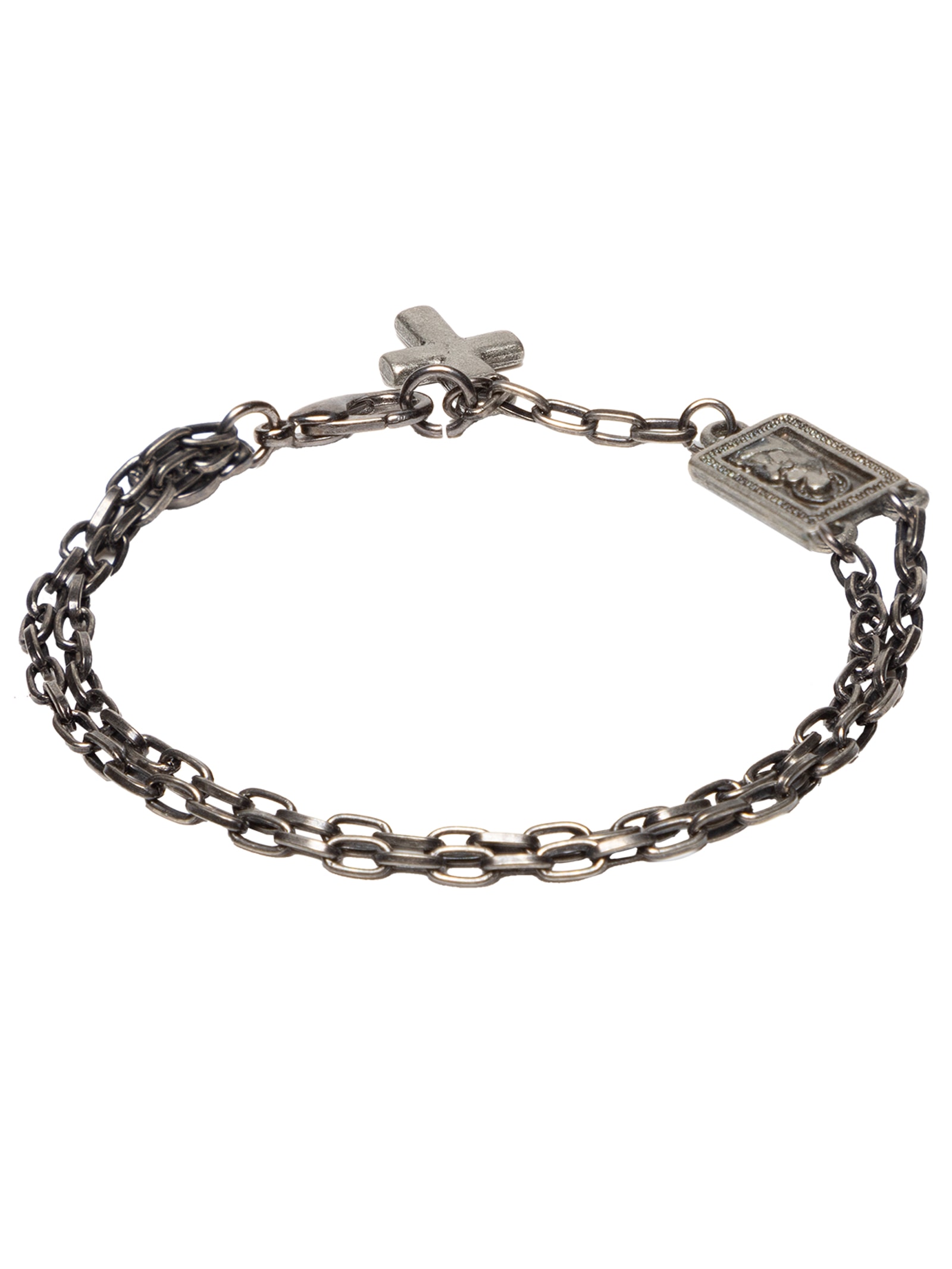 Pulseira Masculina Escapulário Cinza Sergio K