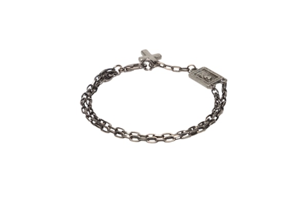 Pulseira Masculina Escapulário - Cinza