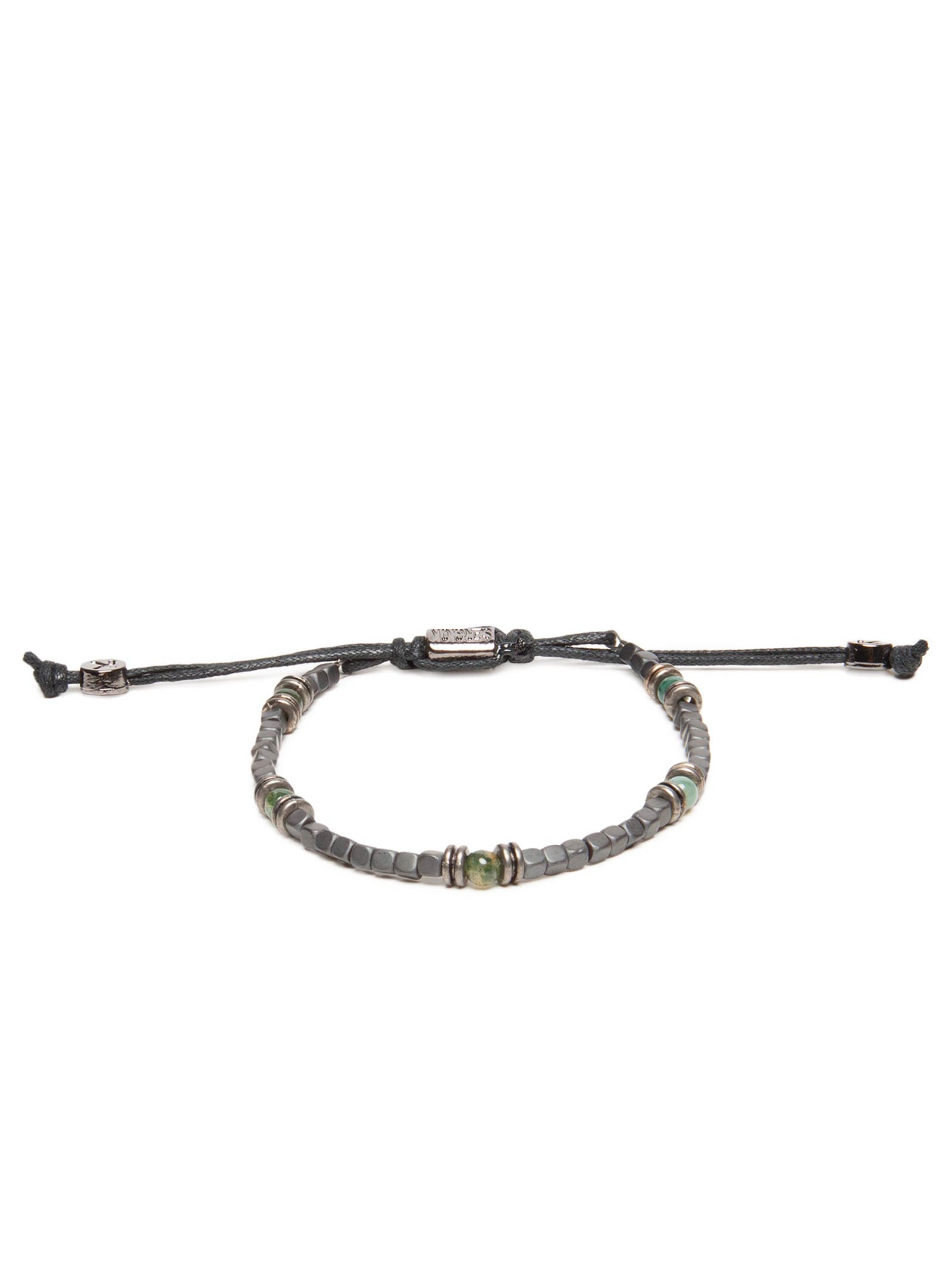 Pulseira Masculina Hematita E Pedra Cinza Sergio K