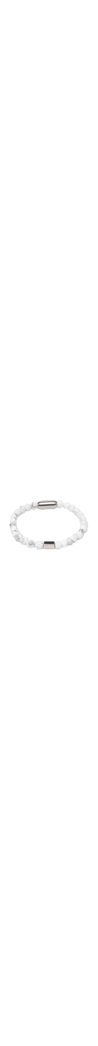 Pulseira Masculina Jacques De Pedra Natural Howlita - Branco
