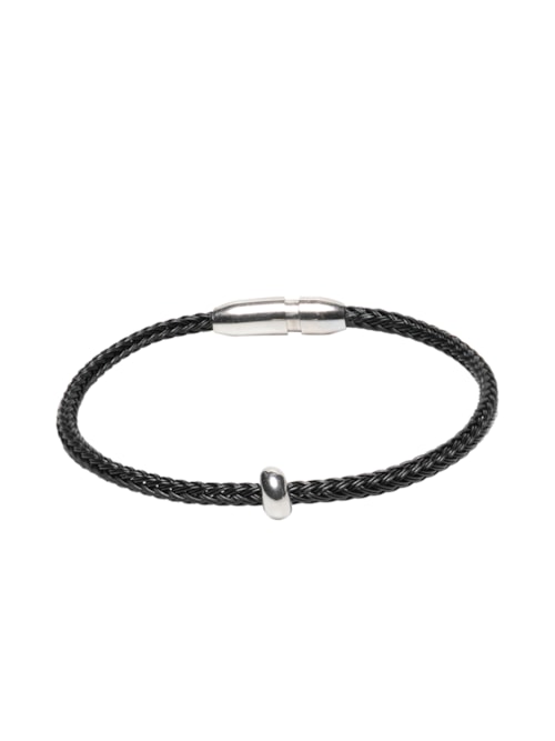 Pulseira Masculina Jet Black Cabo De Aço – Preto