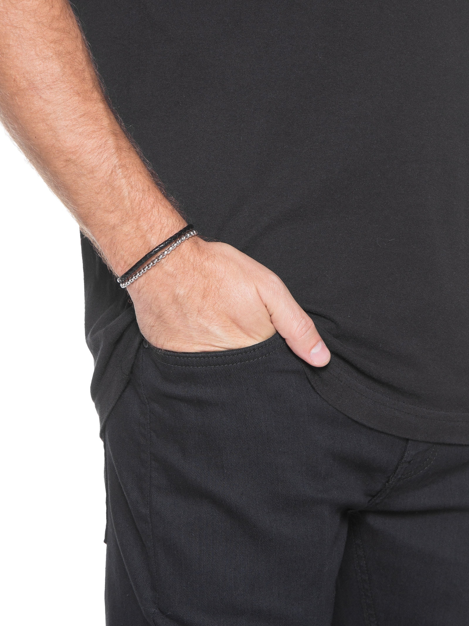 Pulseira Masculina Lemmy Prata Key Design