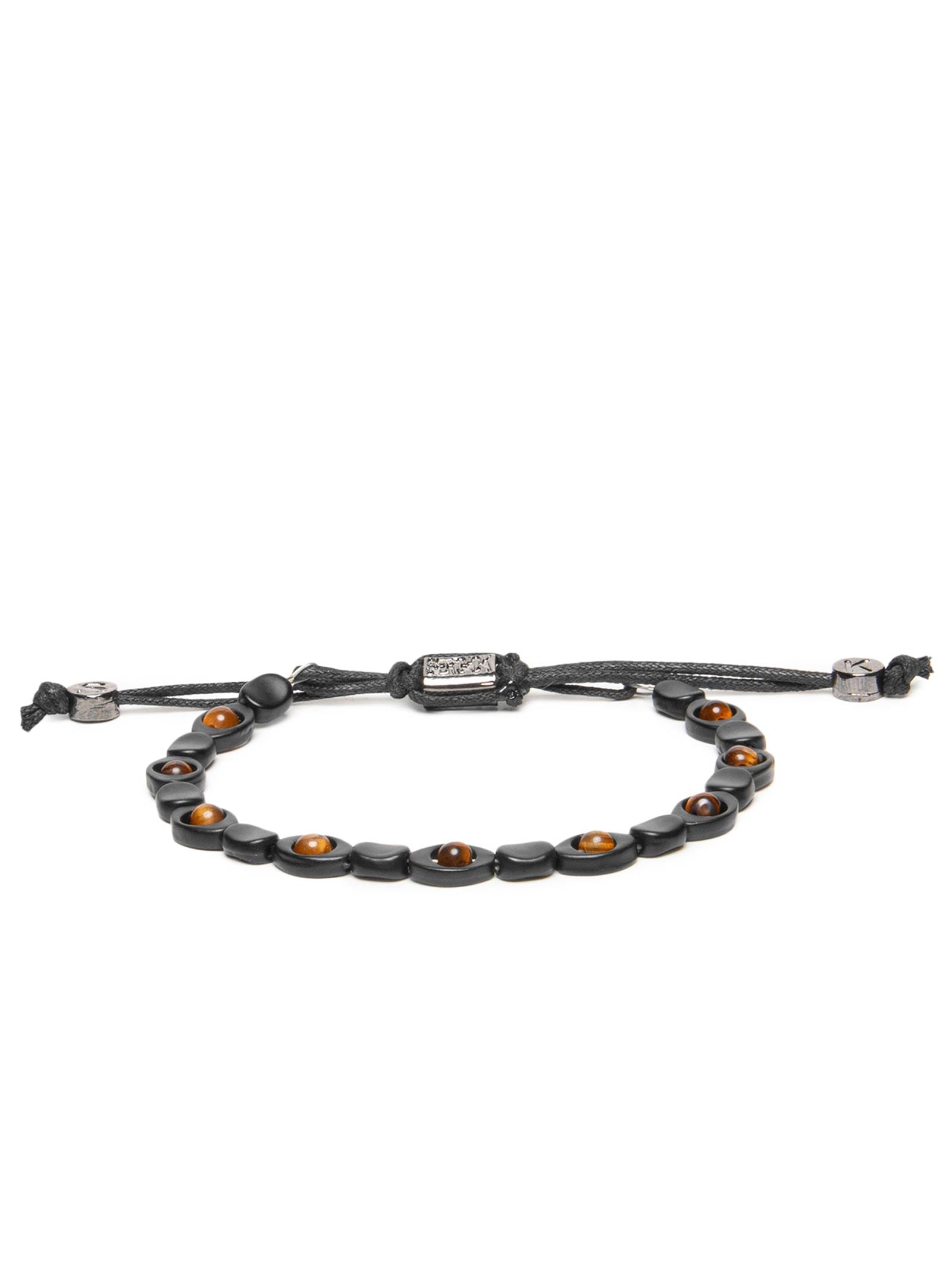 Pulseira Masculina Olho Grego Coin Preto Sergio K
