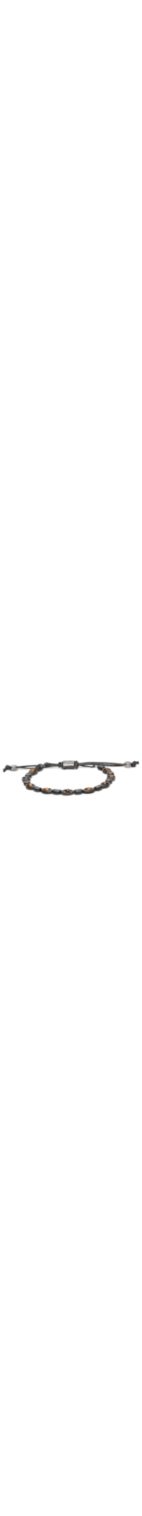 Pulseira Masculina Olho Grego Coin - Preto