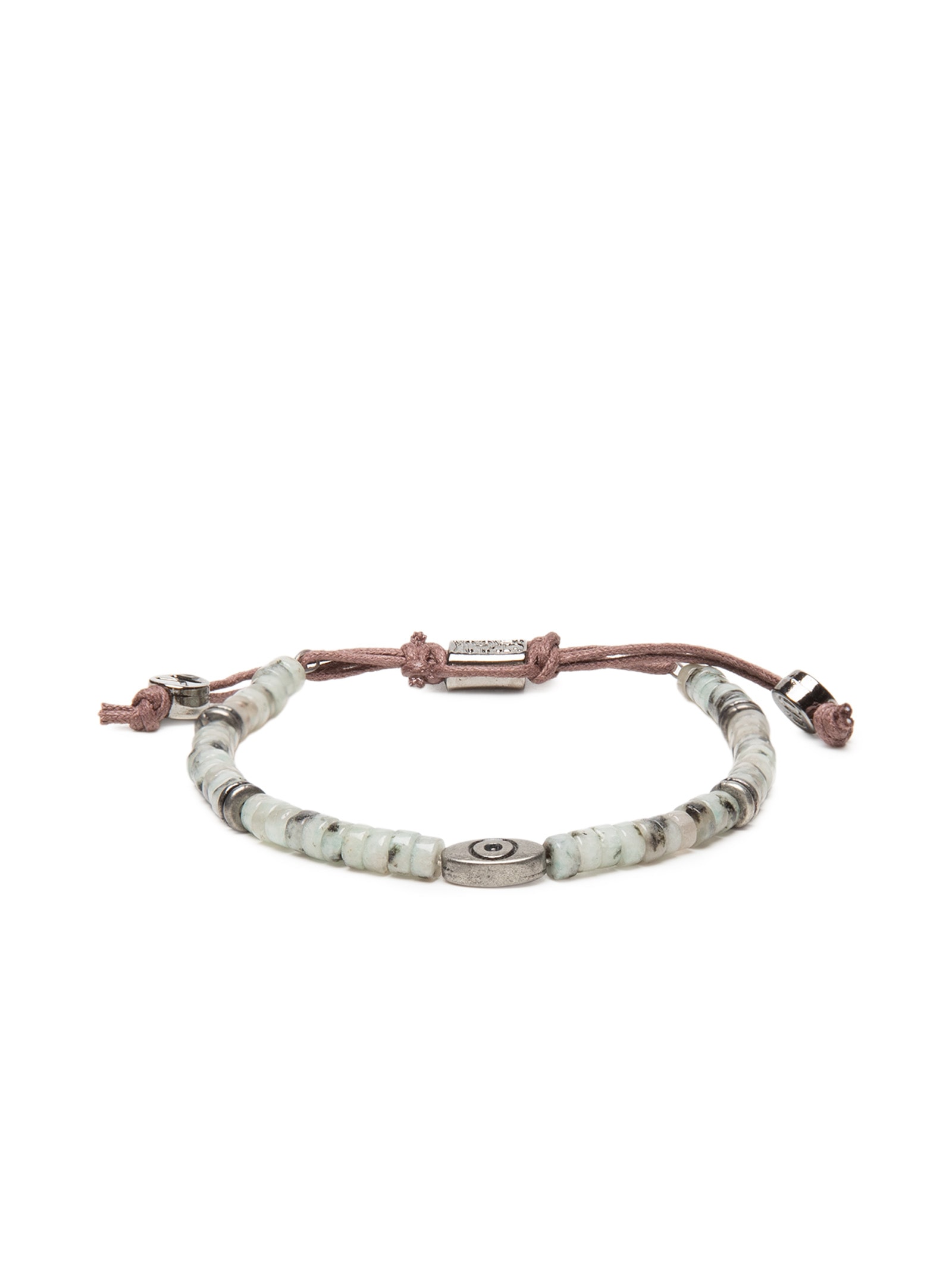 Pulseira Masculina Olho Grego E Pedra Cinza Sergio K