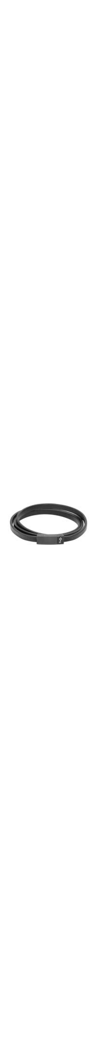 Pulseira Masculina Page de Couro - Preto