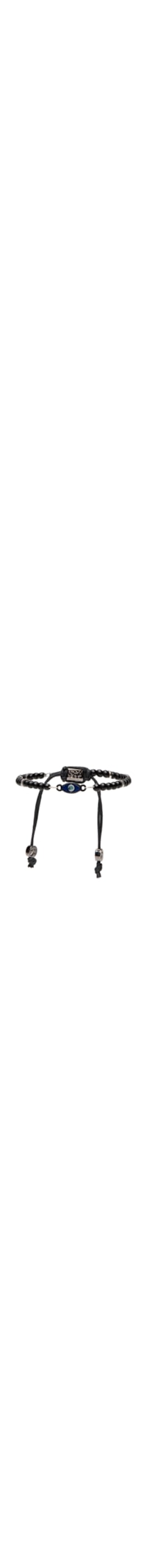 Pulseira Masculina Pedra Ônix E Olho Grego - Preto