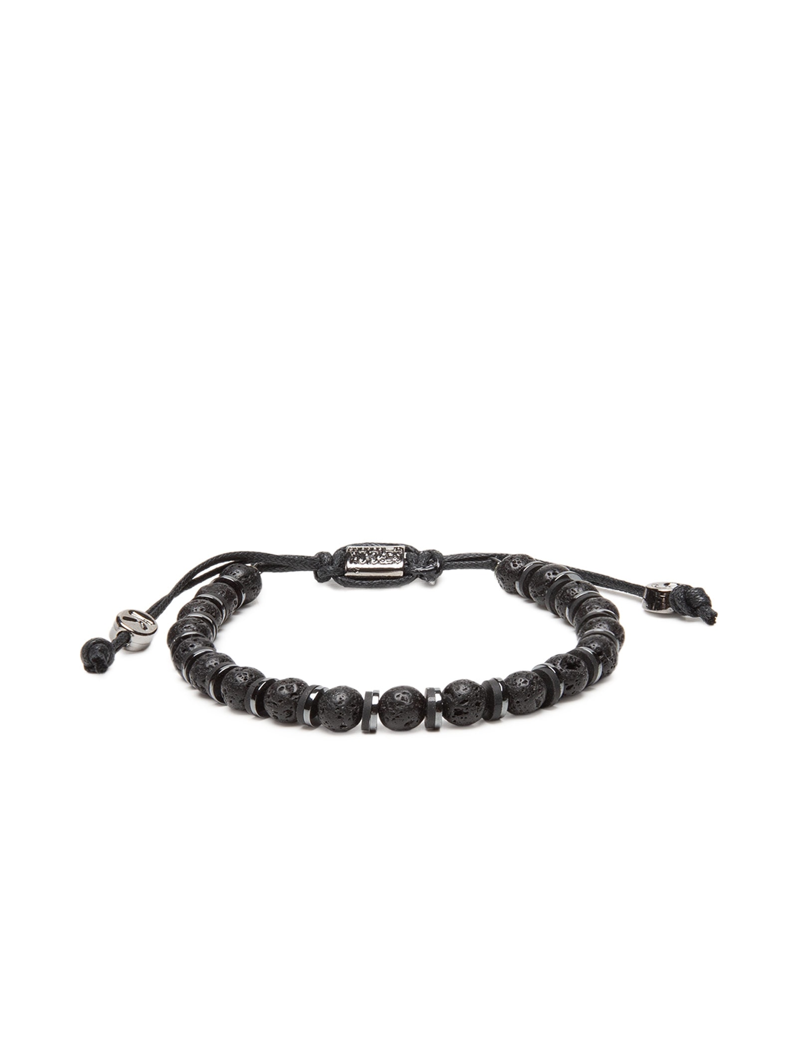 Pulseira Masculina Pedra Vulcânica Preto Sergio K