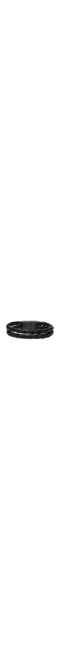 Pulseira Masculina Veyron De Couro - Preto