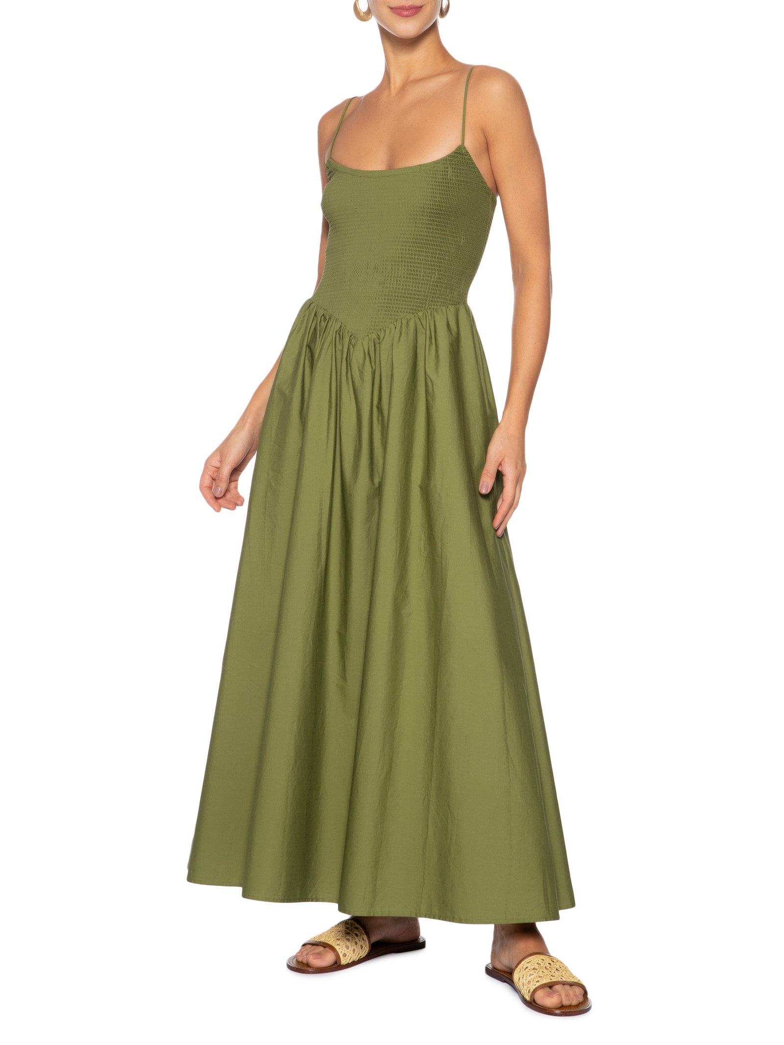 Rasteira Feminina Slide Palha Sextavada Tira Larga Bege Arezzo + Isla