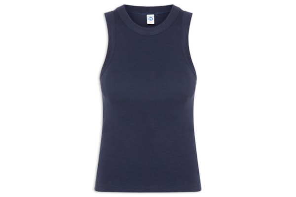 Regata Básica Feminina Slim Neck - Azul