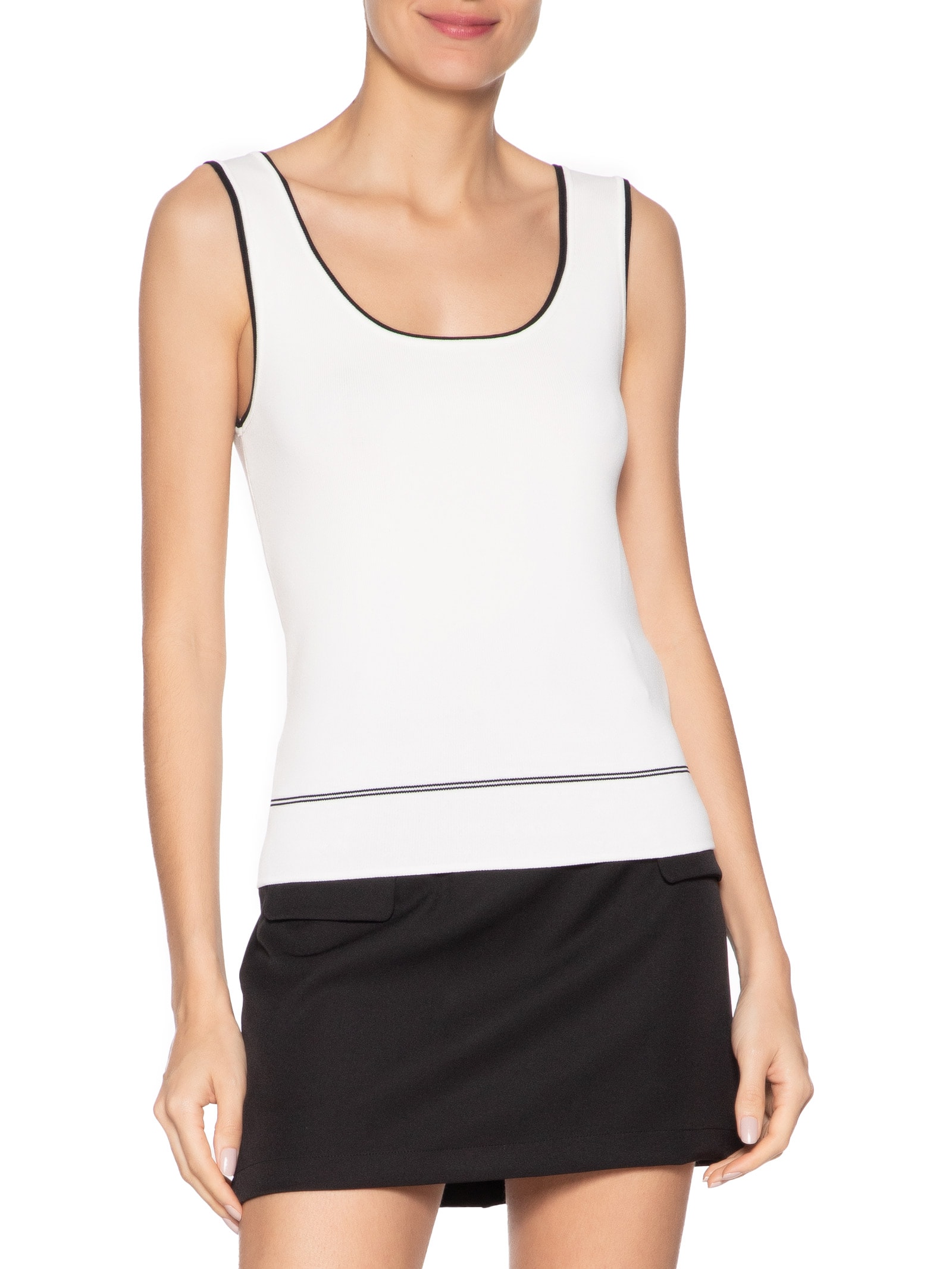 Regata Bicolor Feminina Em Tricot Off White Market 33