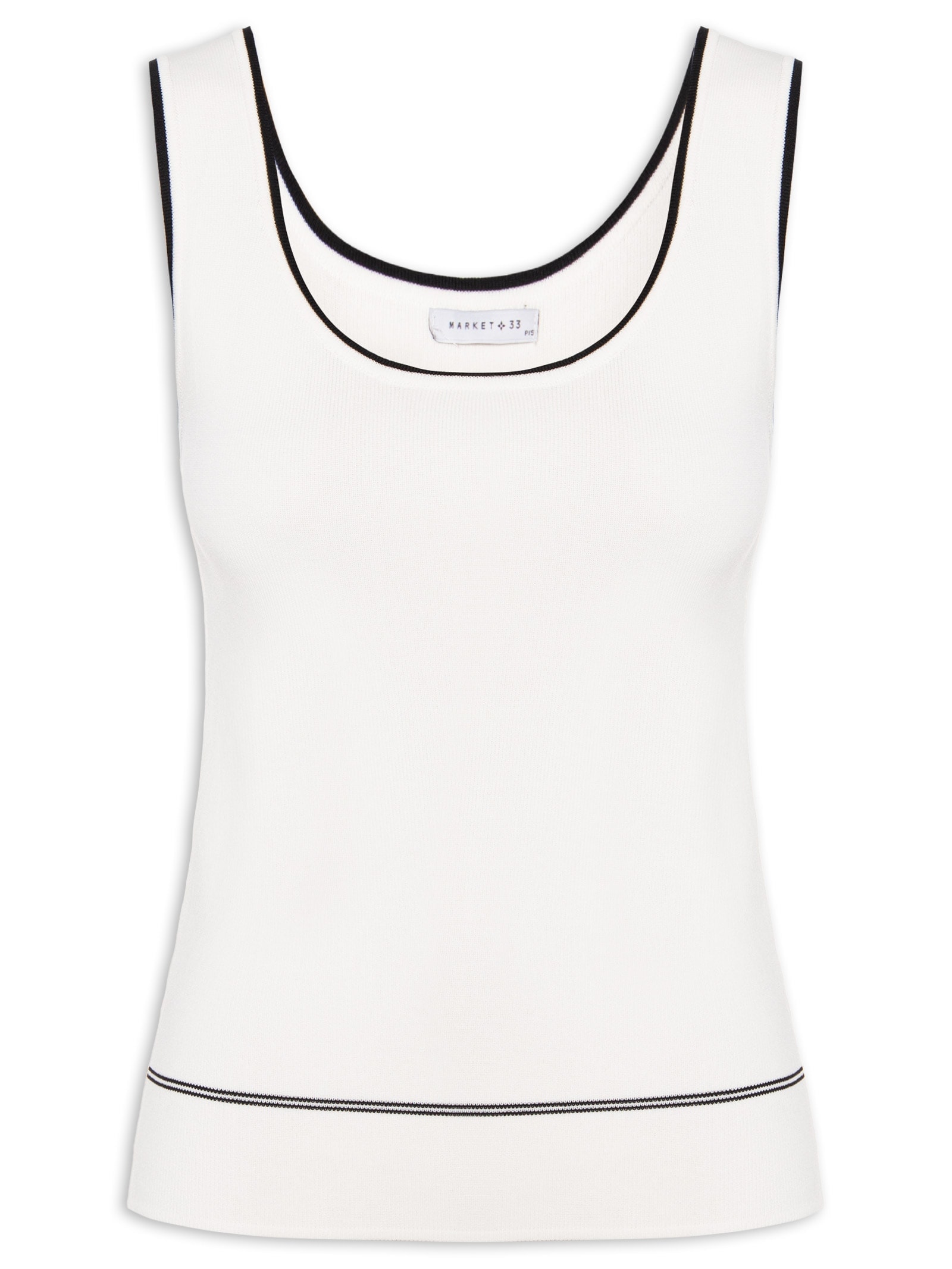 Regata Bicolor Feminina Em Tricot Off White Market 33