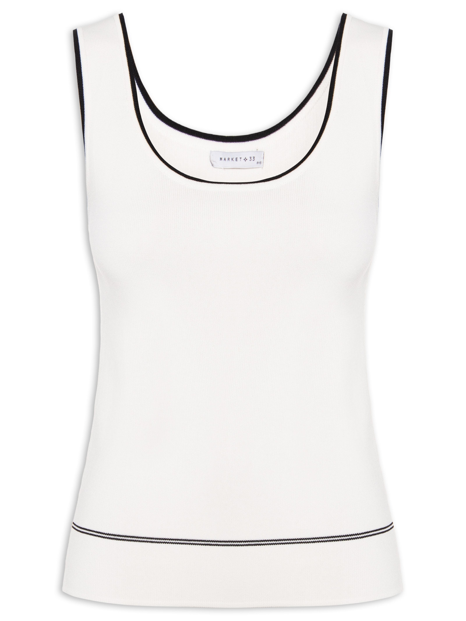 Regata Bicolor Feminina Em Tricot Off White Market 33