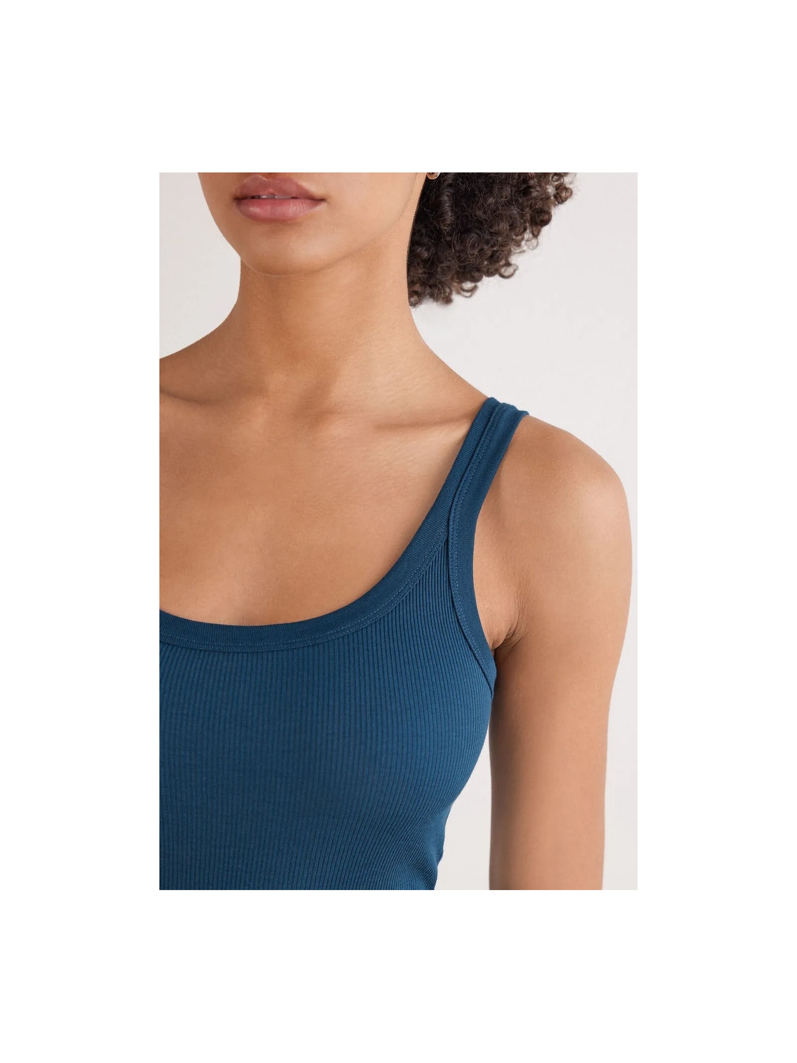 Regata Canelada Estilo Remador Em Algodão Supima Azul Intimissimi